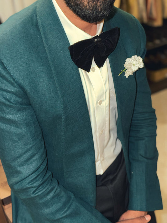 Linen Tuxedo Blazzer with Trouser