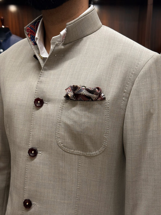 Hand stitched bandhgala suit