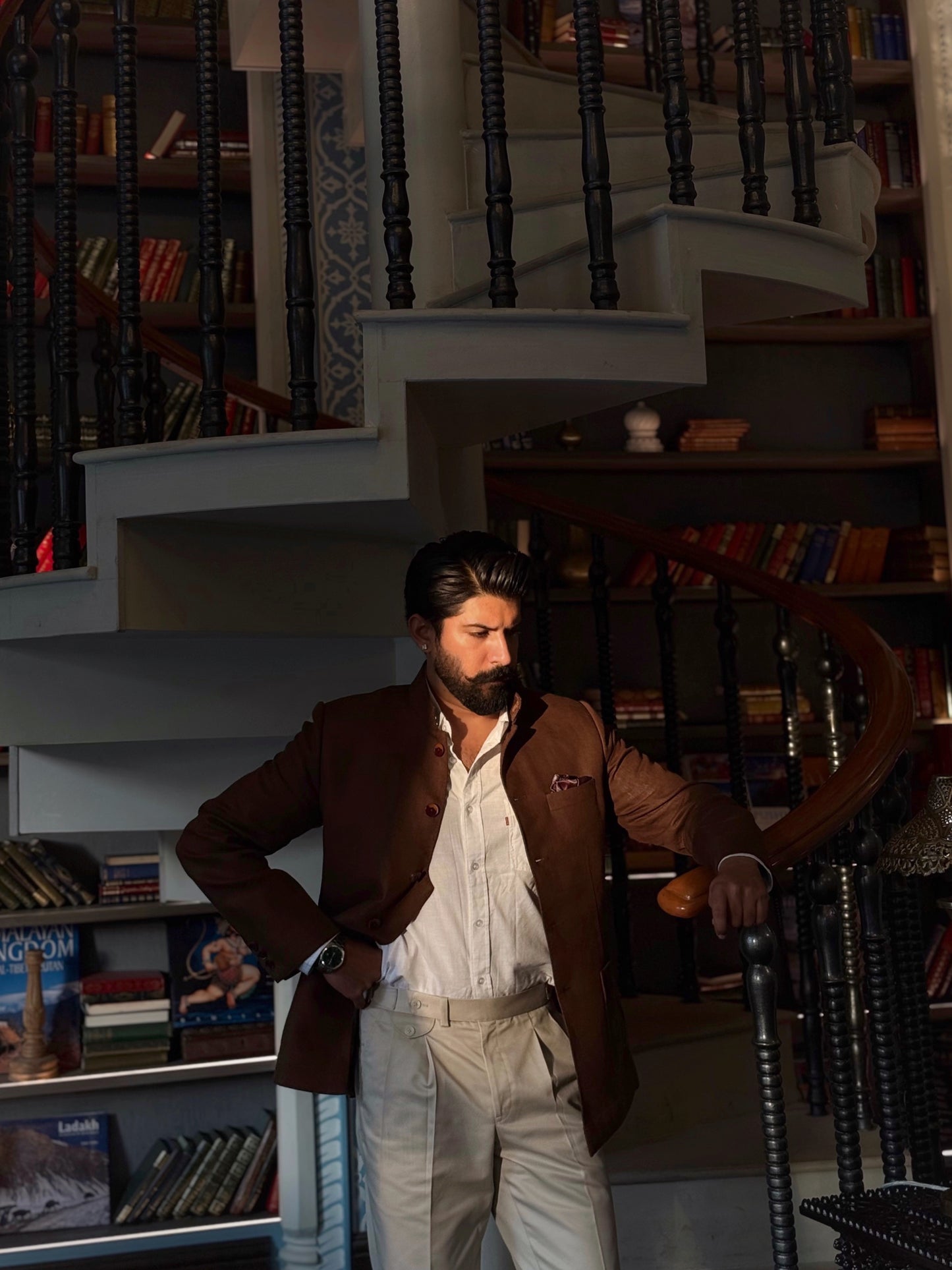 Linen Bandhgala With Cotton Trouser