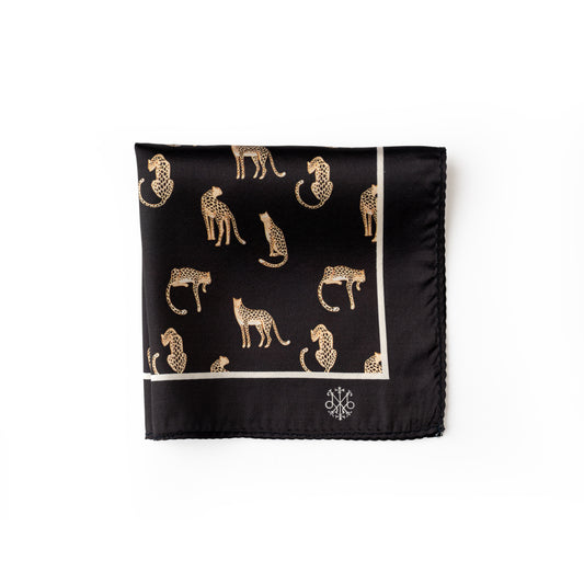 Maharaja Regal Leopard Silk Pocket Square