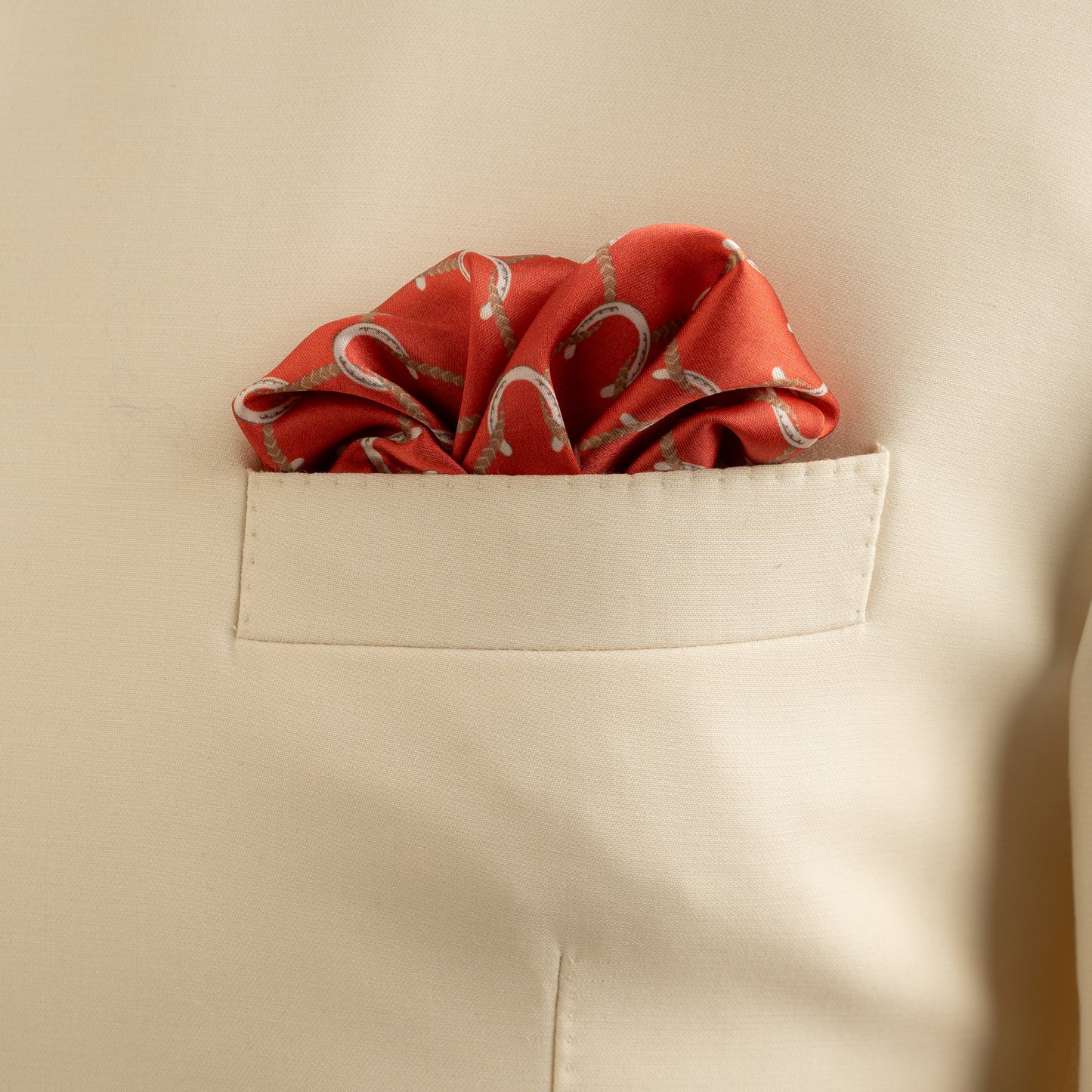 Maharaja Horseshoe Silk Pocket Square