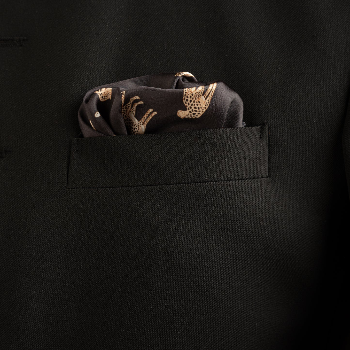 Maharaja Regal Leopard Silk Pocket Square