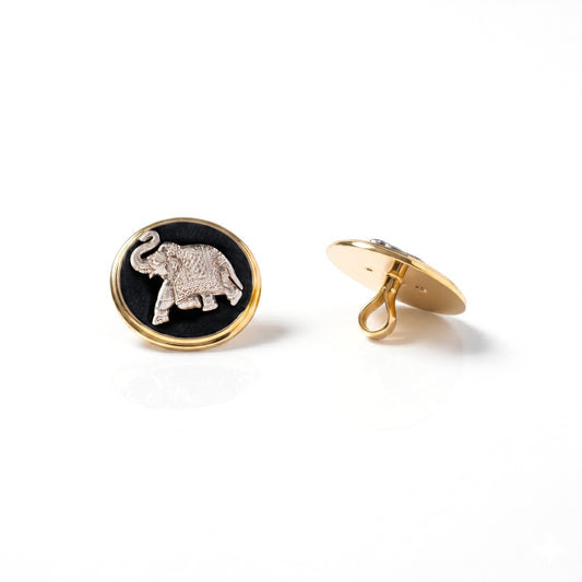 The Imperial Elephant Silver Button