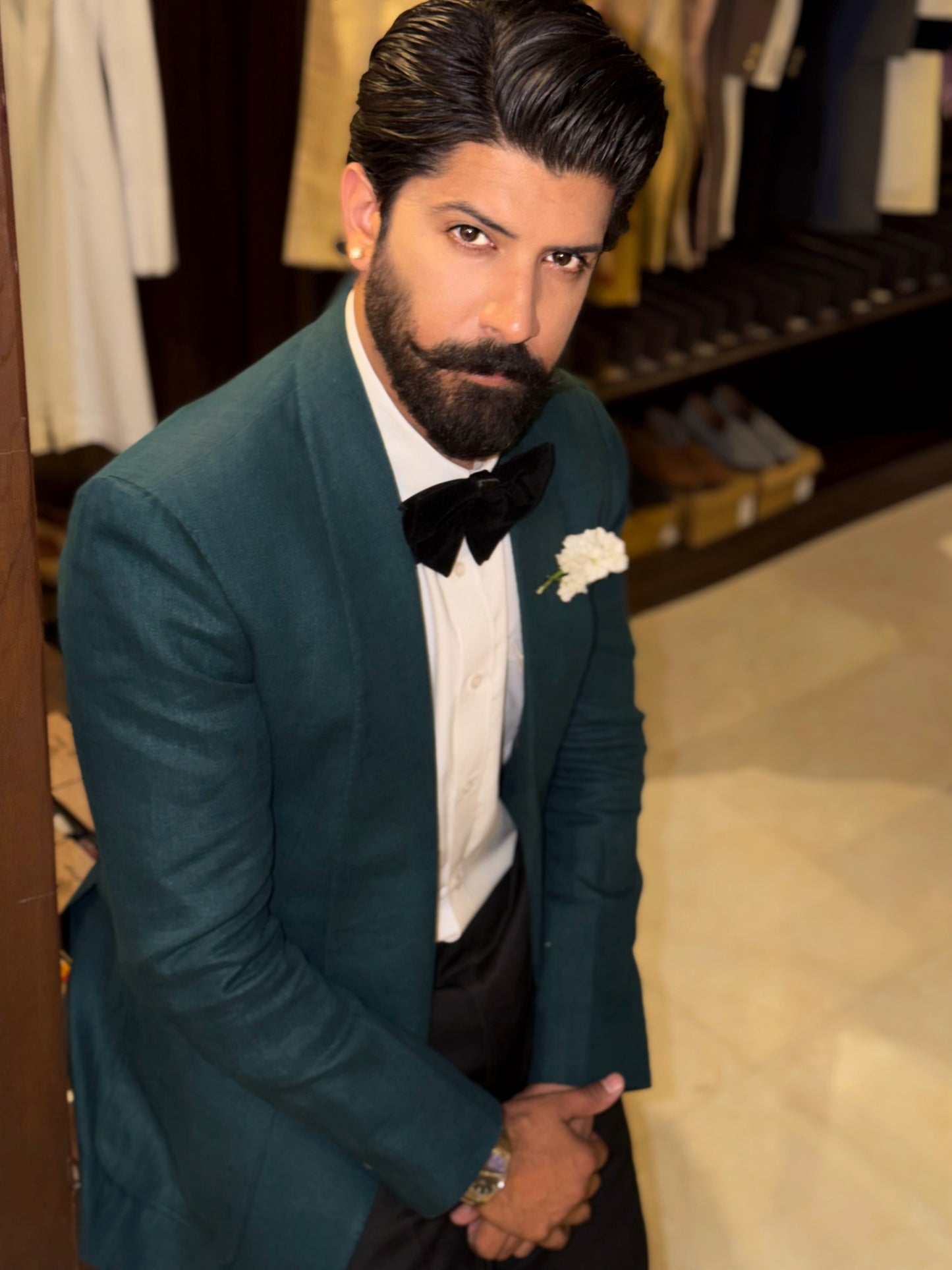Linen Tuxedo Blazzer with Trouser