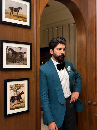 Linen Tuxedo Blazzer with Trouser