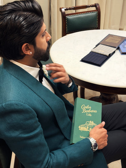 Linen Tuxedo Blazzer with Trouser