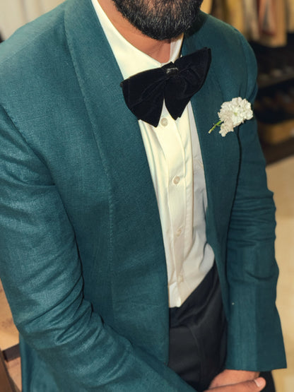 Linen Tuxedo Blazzer with Trouser