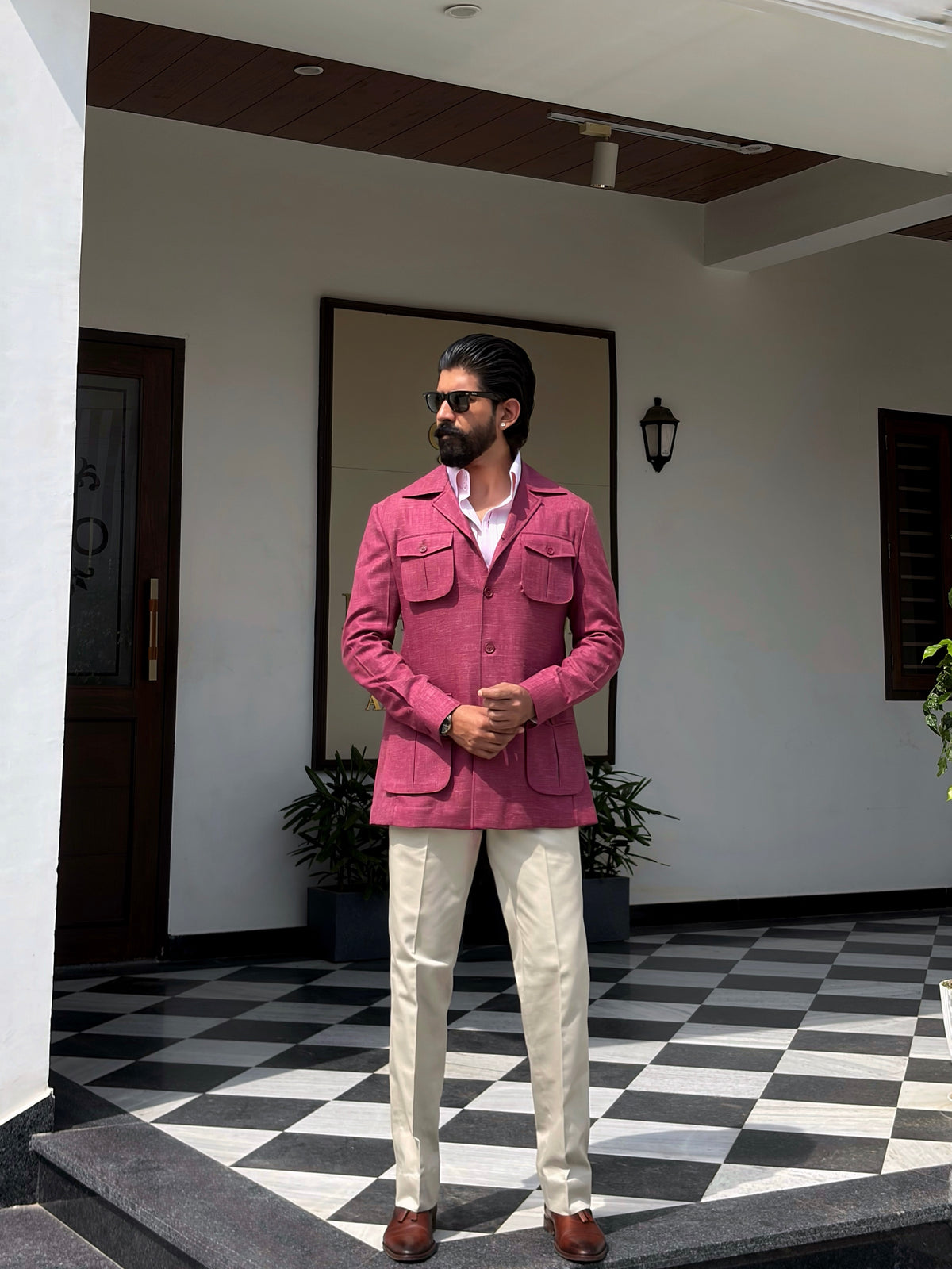 Dusty Wine Safari Jacket