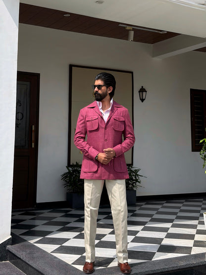 Dusty Wine Safari Jacket
