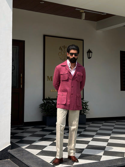 Dusty Wine Safari Jacket