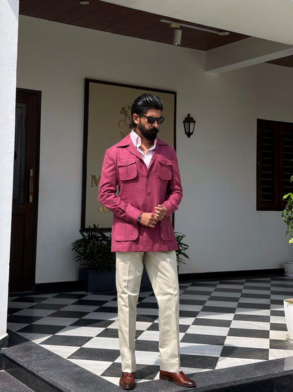 Dusty Wine Safari Jacket
