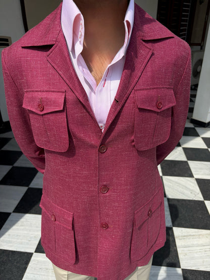 Dusty Wine Safari Jacket