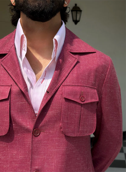 Dusty Wine Safari Jacket