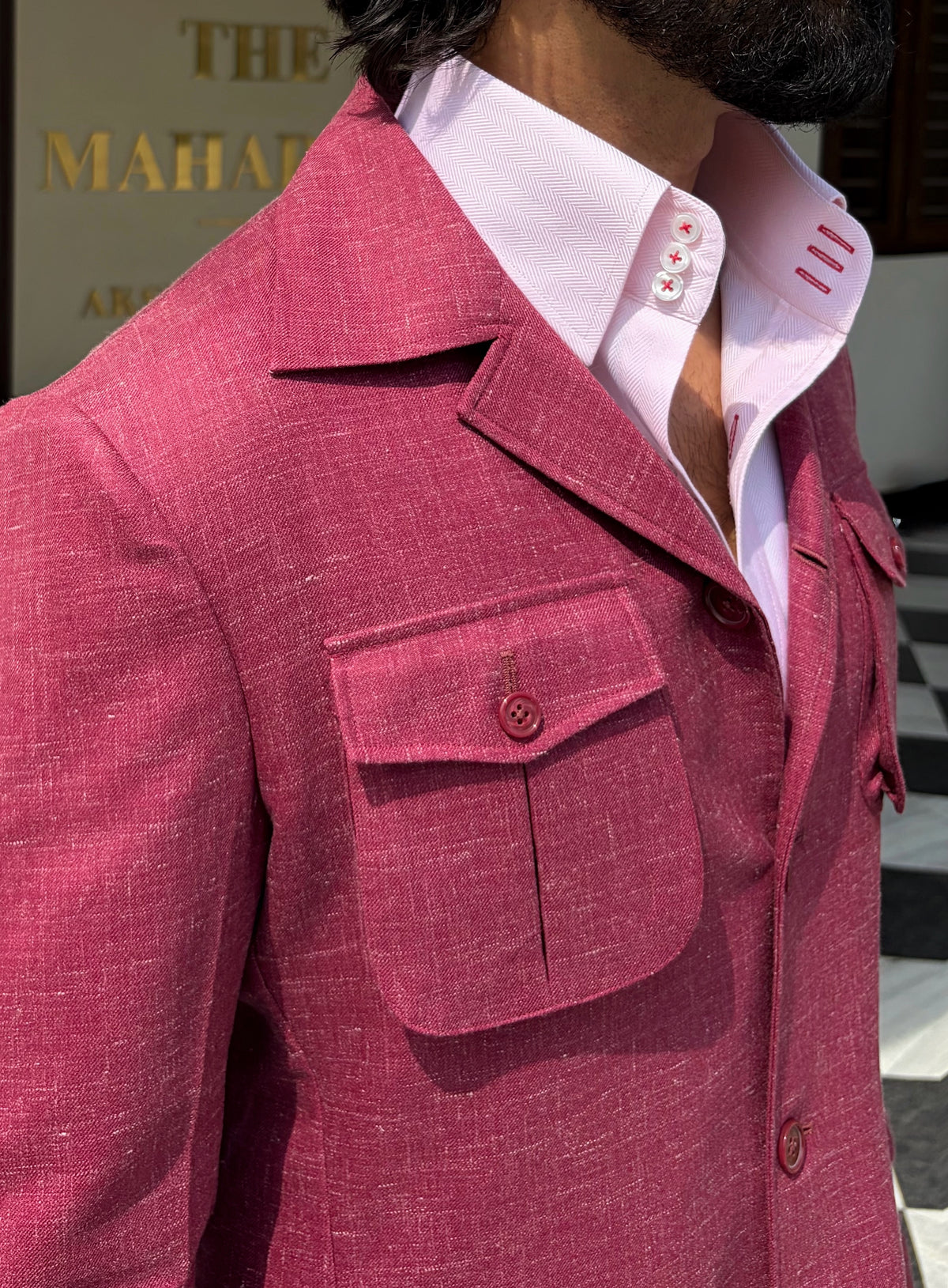 Dusty Wine Safari Jacket