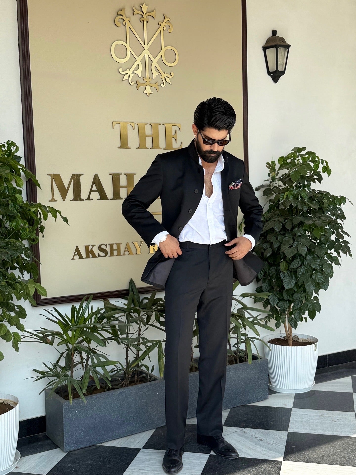Black Bandhgala Suit – 2 Piece Set