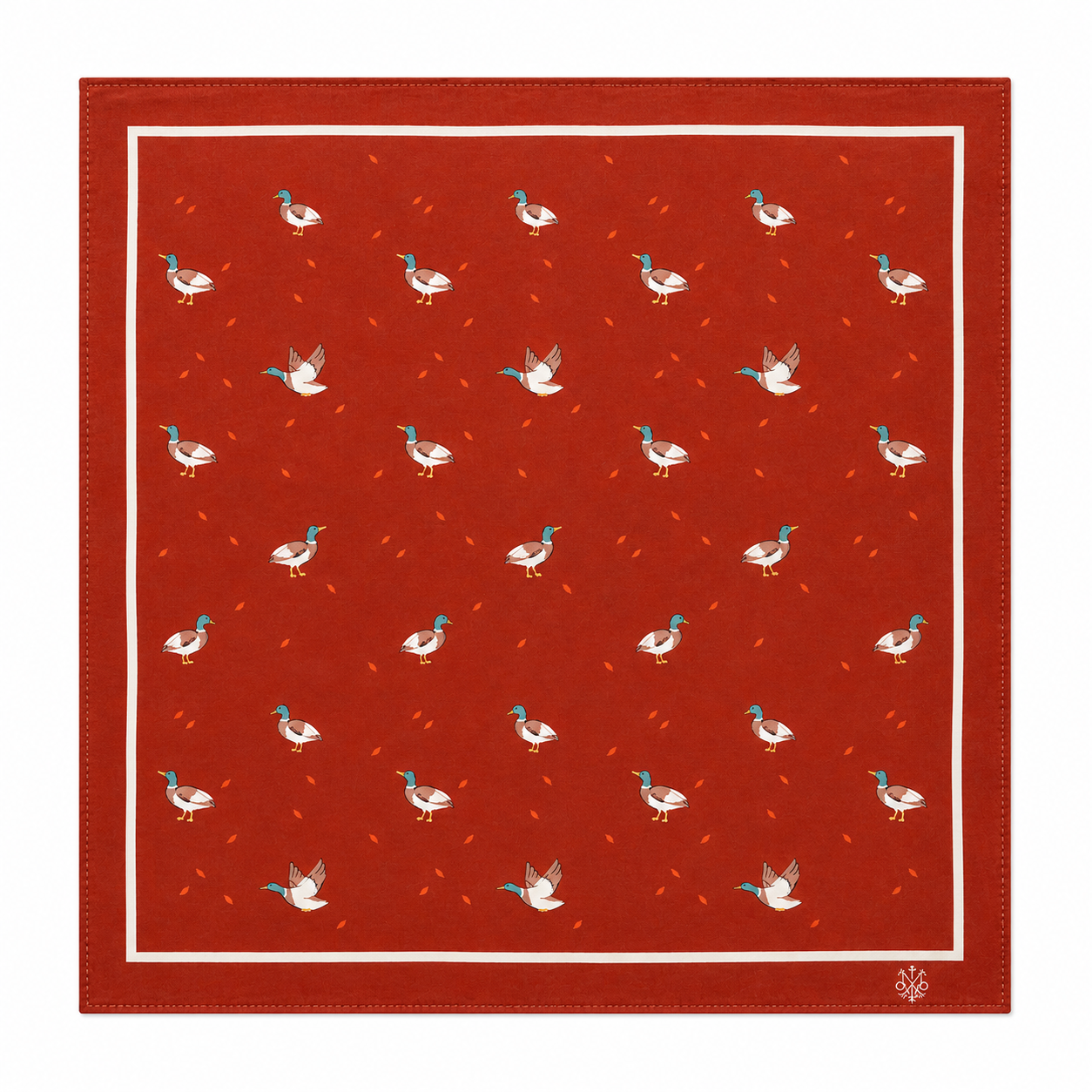 Maharaja Rust Mallard Silk Pocket Square