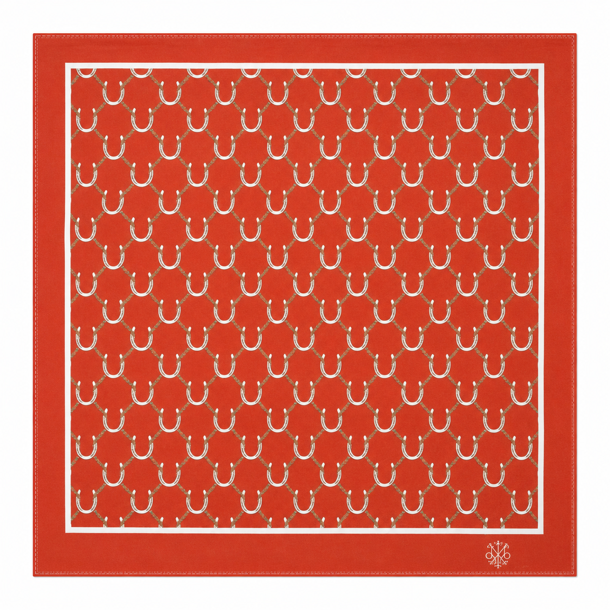 Maharaja Horseshoe Silk Pocket Square