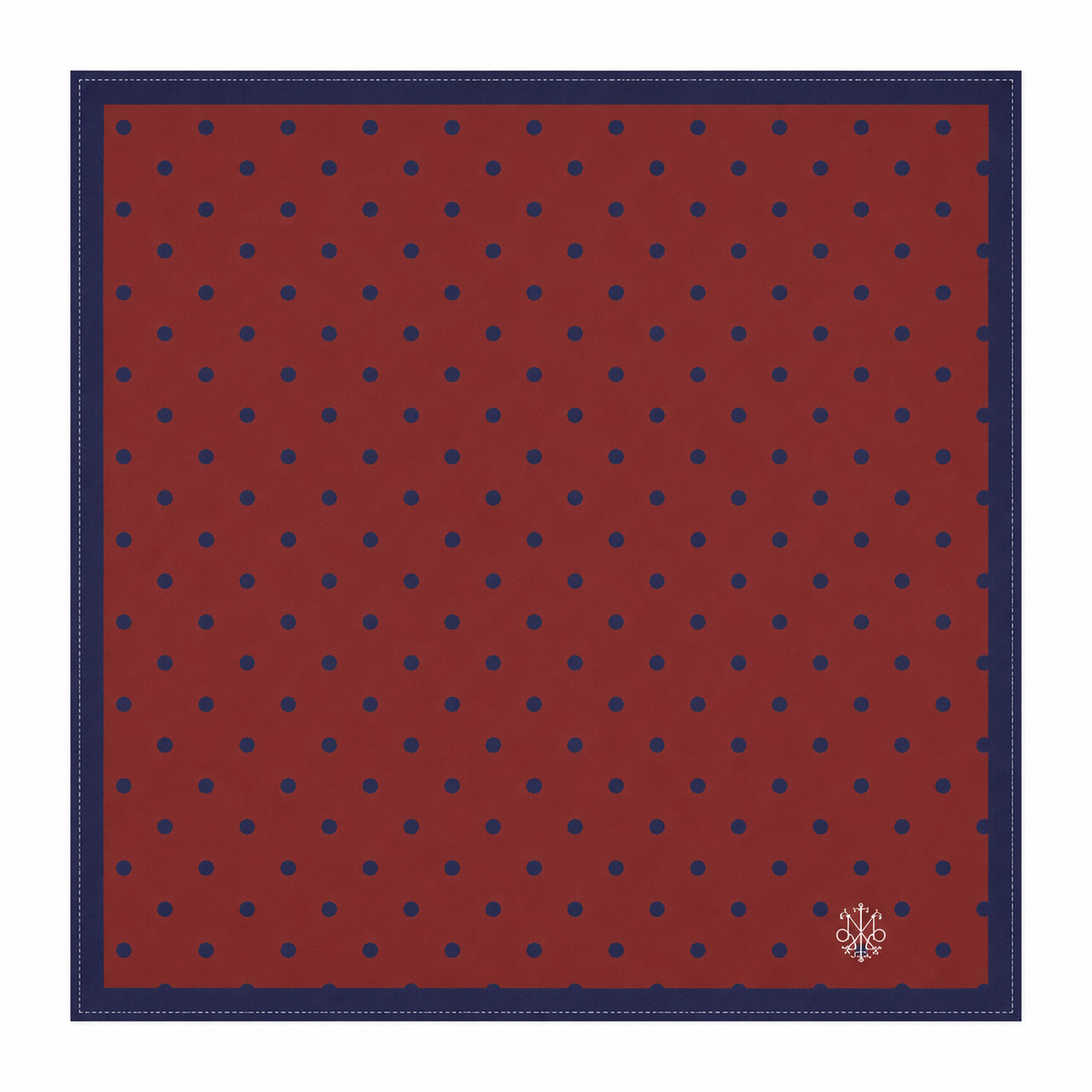 Maharaja Wine & Azure Polka Silk Pocket Square