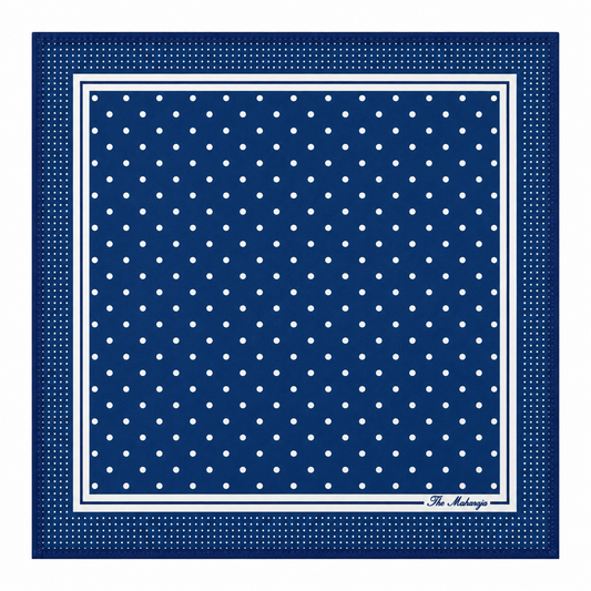 Maharaja Skylight Polka Silk Pocket Square