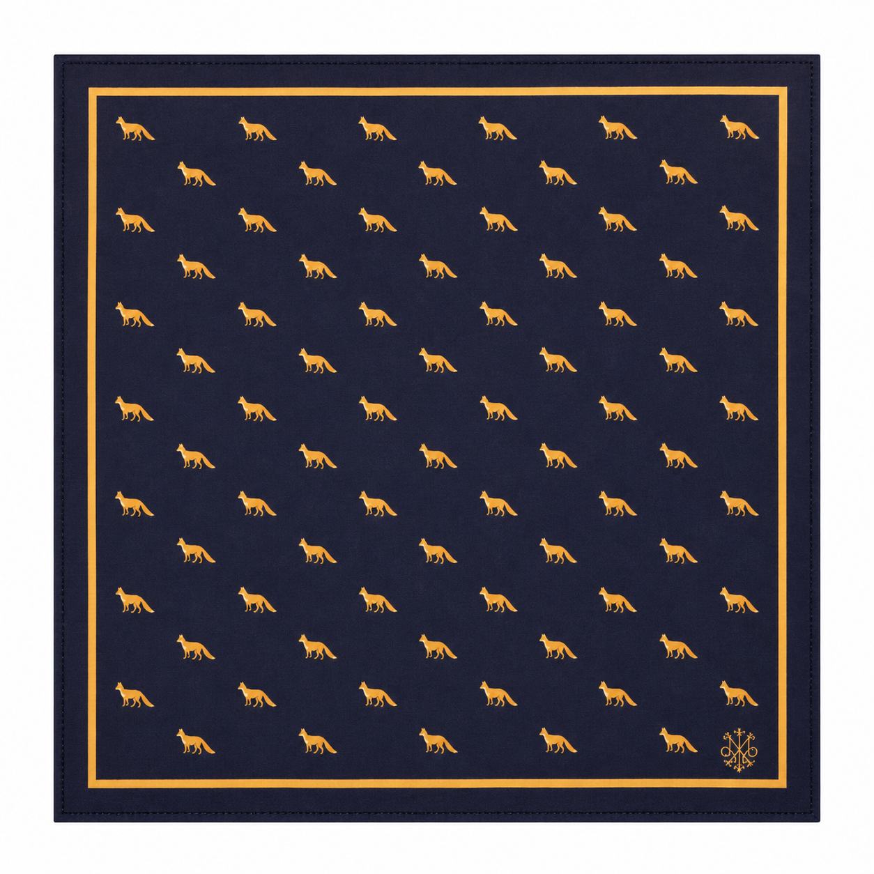 Maharaja Alpha Wolf Silk Pocket Square