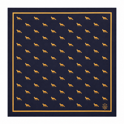 Maharaja Alpha Wolf Silk Pocket Square