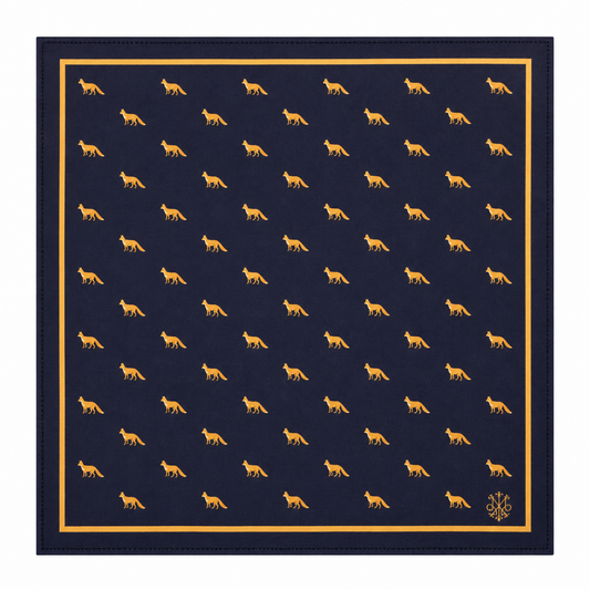 Maharaja Alpha Wolf Silk Pocket Square