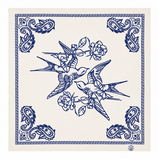 Maharaja Aviary Romance Silk Pocket Square