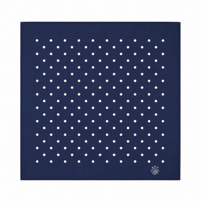 Maharaja Navy Polka Silk Pocket Square