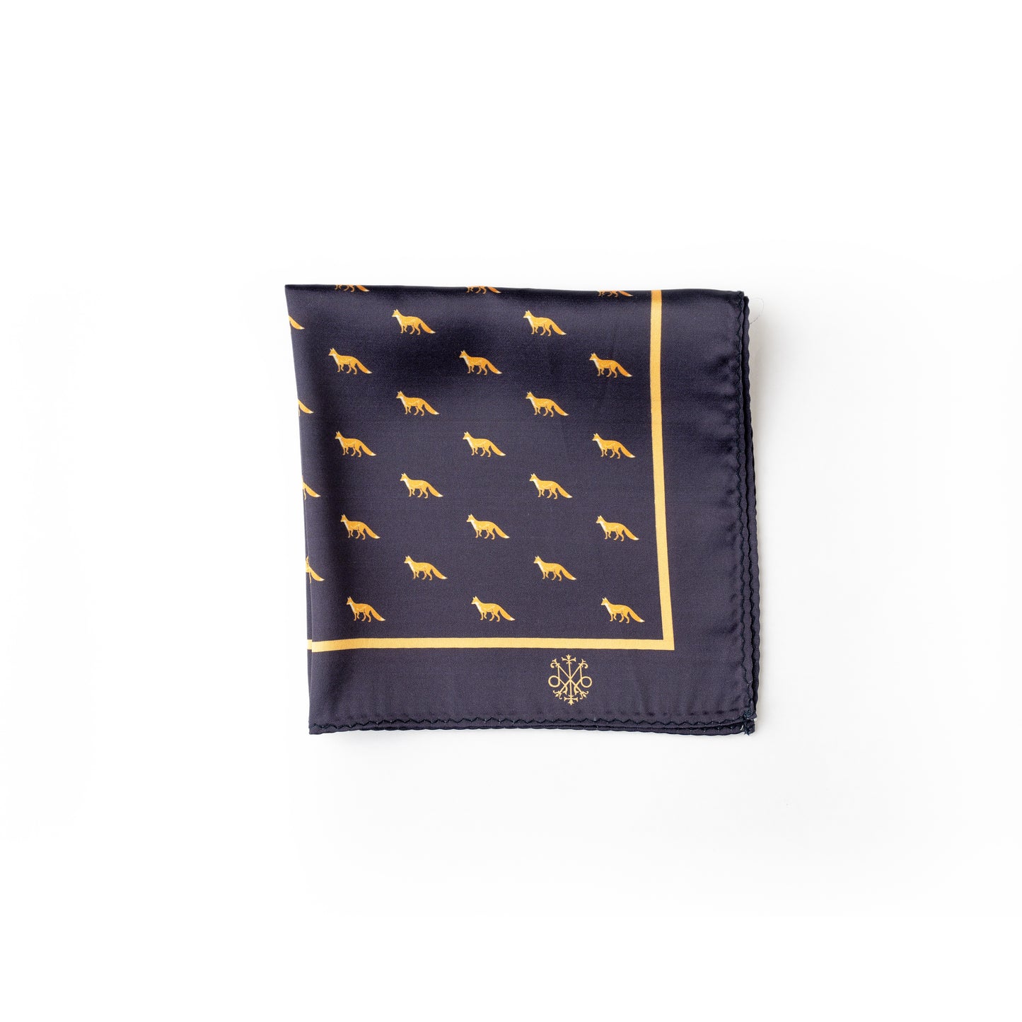 Maharaja Alpha Wolf Silk Pocket Square