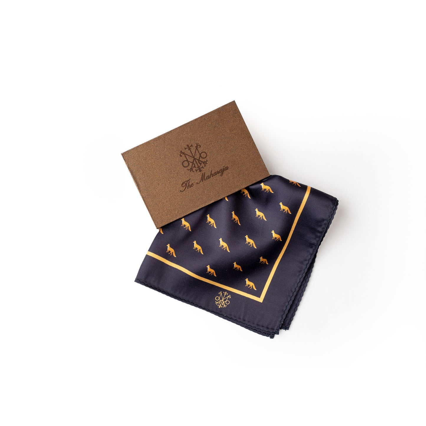 Maharaja Alpha Wolf Silk Pocket Square