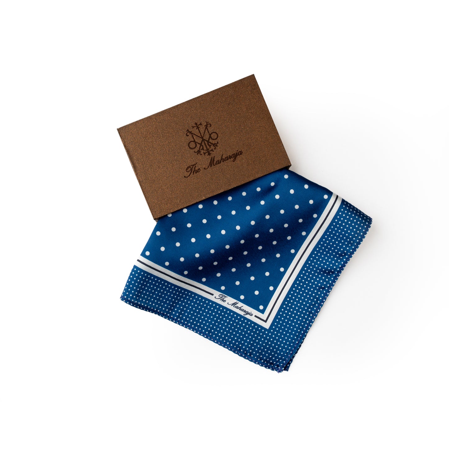 Maharaja Skylight Polka Silk Pocket Square