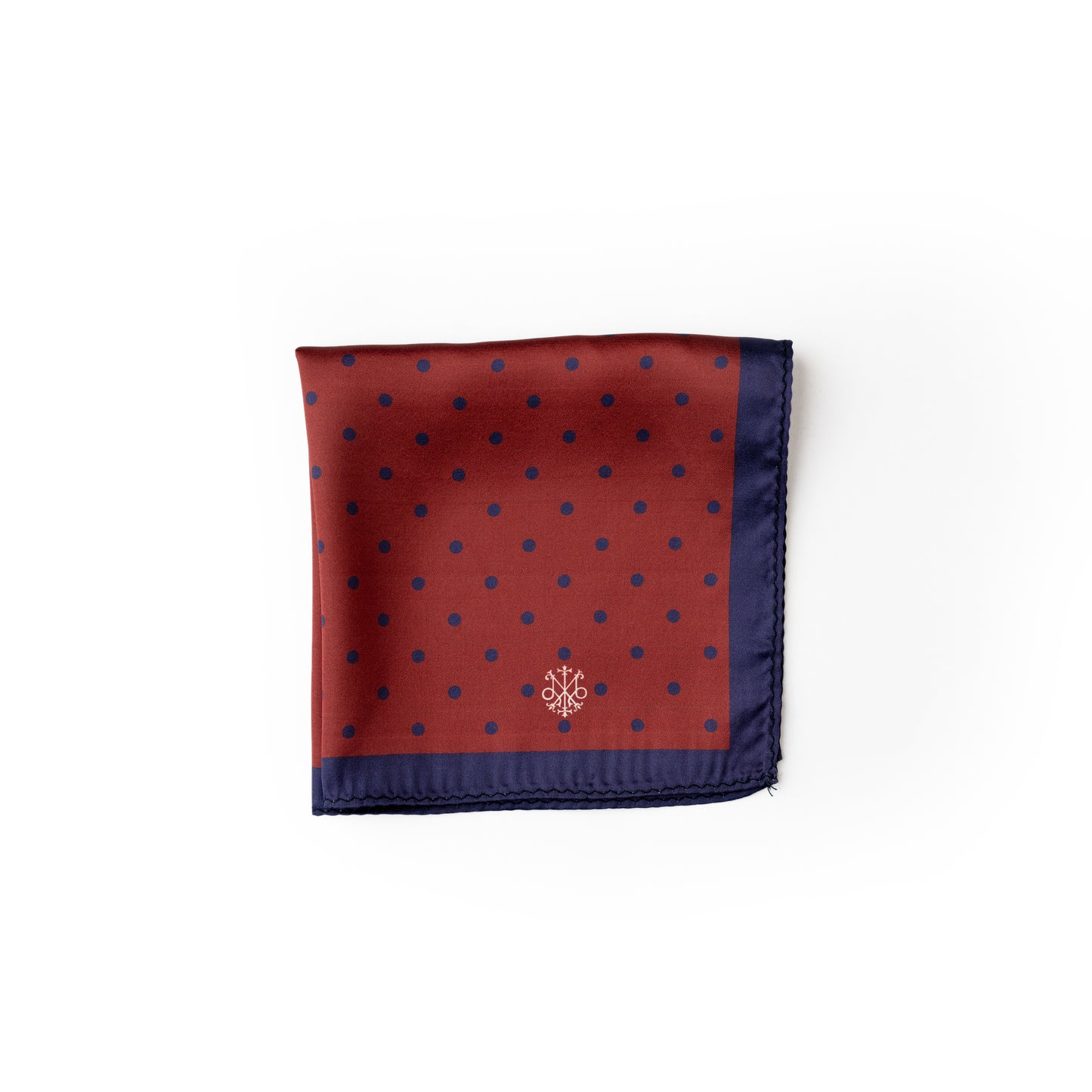 Maharaja Wine & Azure Polka Silk Pocket Square