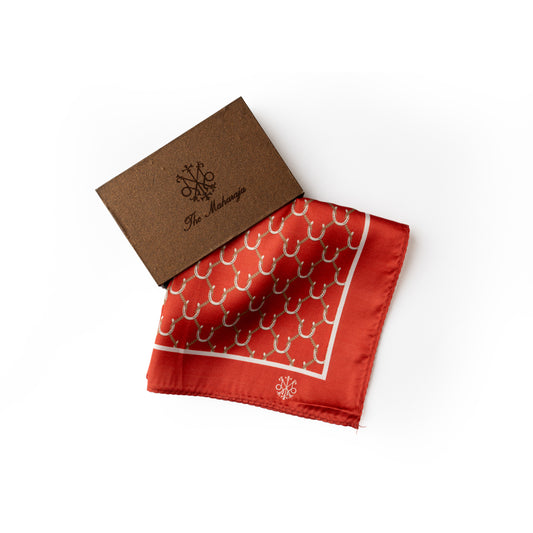 Maharaja Horseshoe Silk Pocket Square