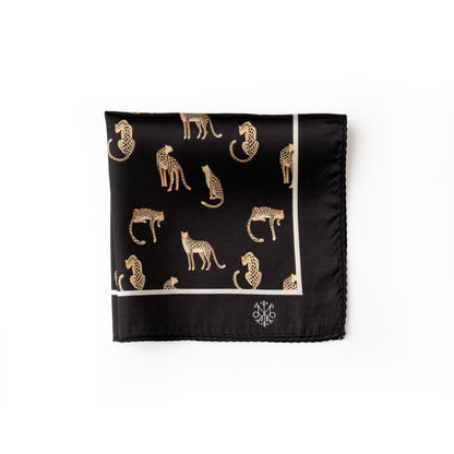 Maharaja Regal Leopard Silk Pocket Square