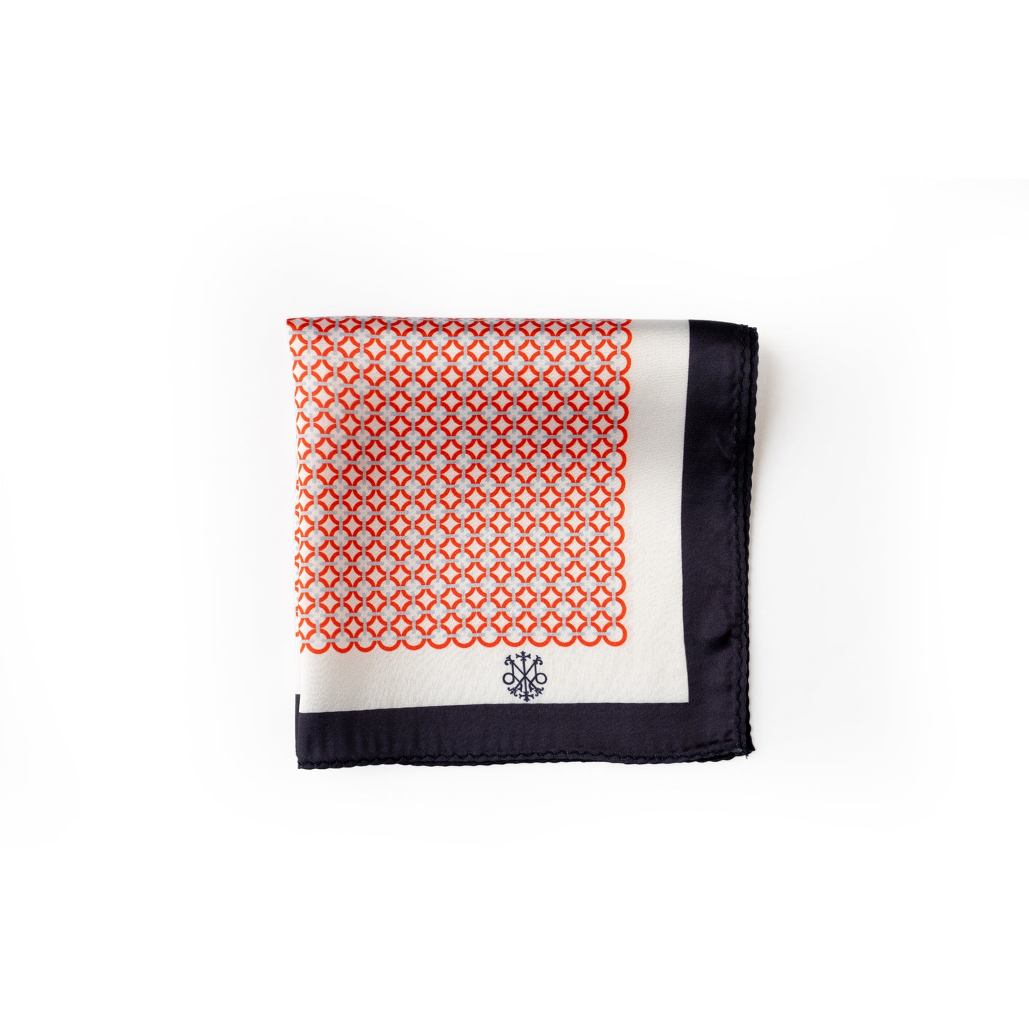 Maharaja Coral Lattice Silk Pocket Square