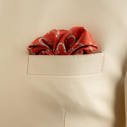 Maharaja Horseshoe Silk Pocket Square