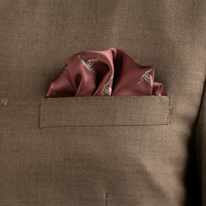 Maharaja Mallard Flight Silk Pocket Square