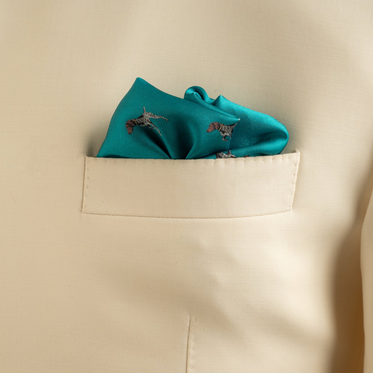 Maharaja Pointer Silk Pocket Square