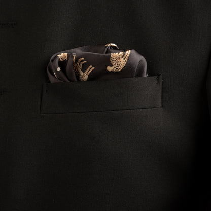 Maharaja Regal Leopard Silk Pocket Square