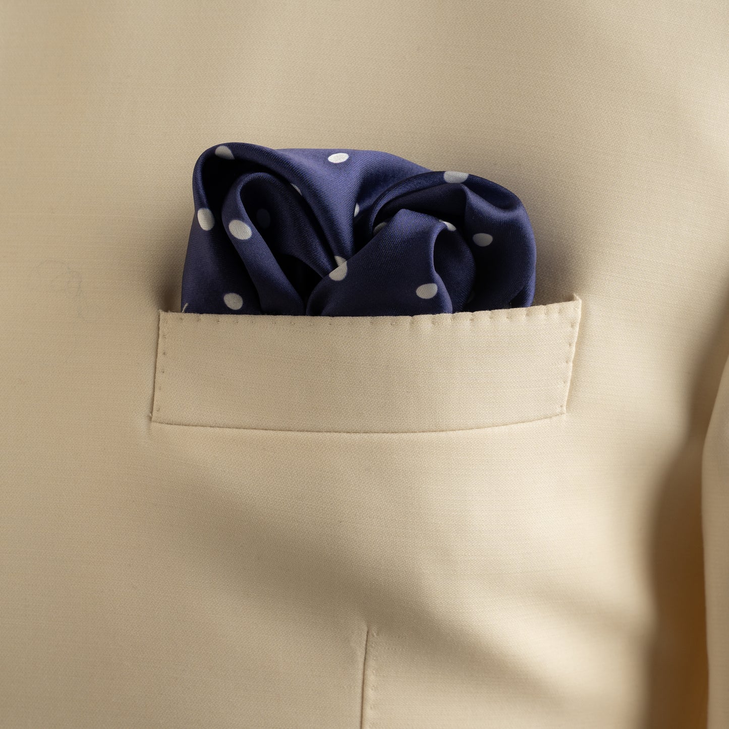 Maharaja Skylight Polka Silk Pocket Square