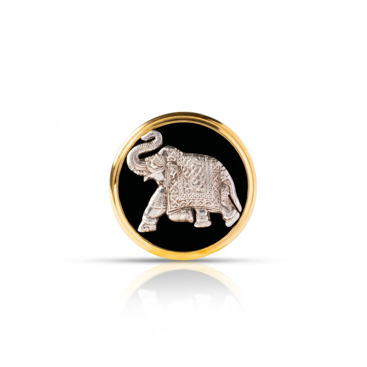 The Imperial Elephant Silver Button