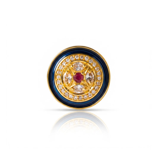 The Mehrab Meenakari Button