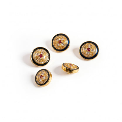 The Mehrab Meenakari Button