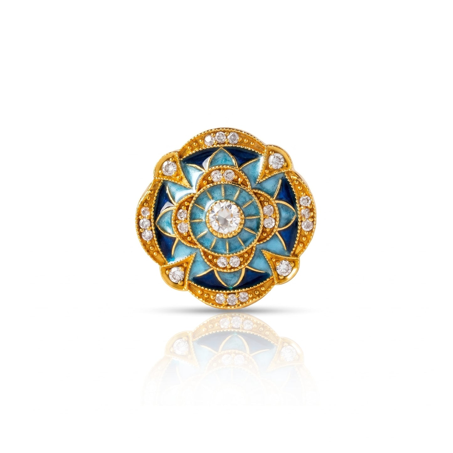 The Shamsa Meenakari Button