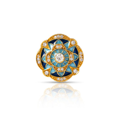 The Shamsa Meenakari Button