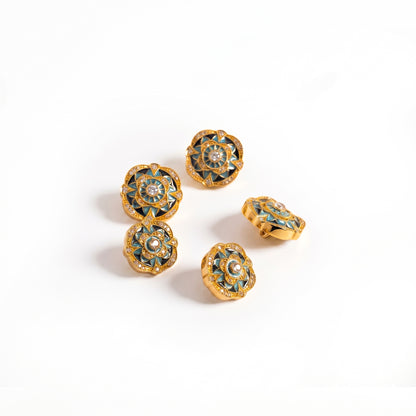 The Shamsa Meenakari Button